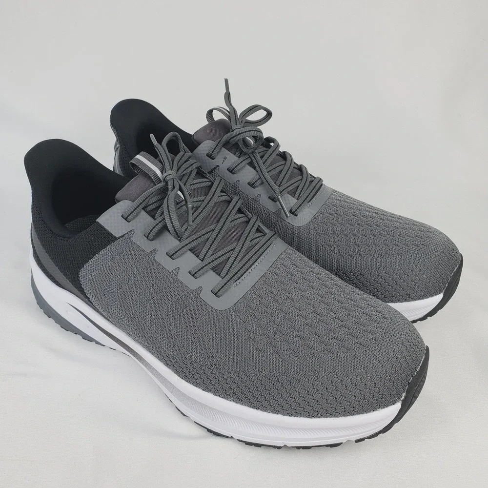 Orthofeet Tilos Hands-Free Wide Shoes Men's Size 11.5 2E Gray w/ Arch Boosters